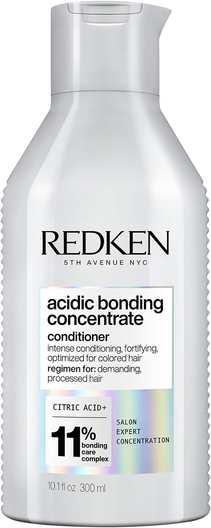 redken-condicionador-abc-acidic-bonding-concentrate-acidificante-capilar-promove-condicionamento-intenso-56-menos-quebra-enriquecido-com-acido-citrico-para-cabelos-danificados-e-multiprocessados-300ml - Imagem