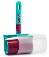 rolo-removedor-de-pelos-adesivo-lavavel-azul-tiffany-novica - Imagem
