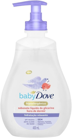 sabonete-liquido-de-glicerina-hidratacao-relaxante-dove-baby-hora-de-dormir-frasco-baby-dove-400-ml - Imagem