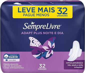 sempre-livre-absorvente-externo-noturno-plus-noite-e-dia-suave-32un-embalagem-pode-variar - Imagem