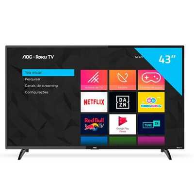 smart-tv-aoc-43-polegadas-led-full-hd-3-hdmi-1-usb-wi-fi-43s519578g-ak9l - Imagem
