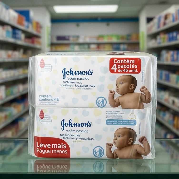 Johnson's Baby Lenços Umedecidos Recém Nascido, 192 Unidades Johnson's Baby Lenços Umedecidos Recém Nascido, 192 Unidades