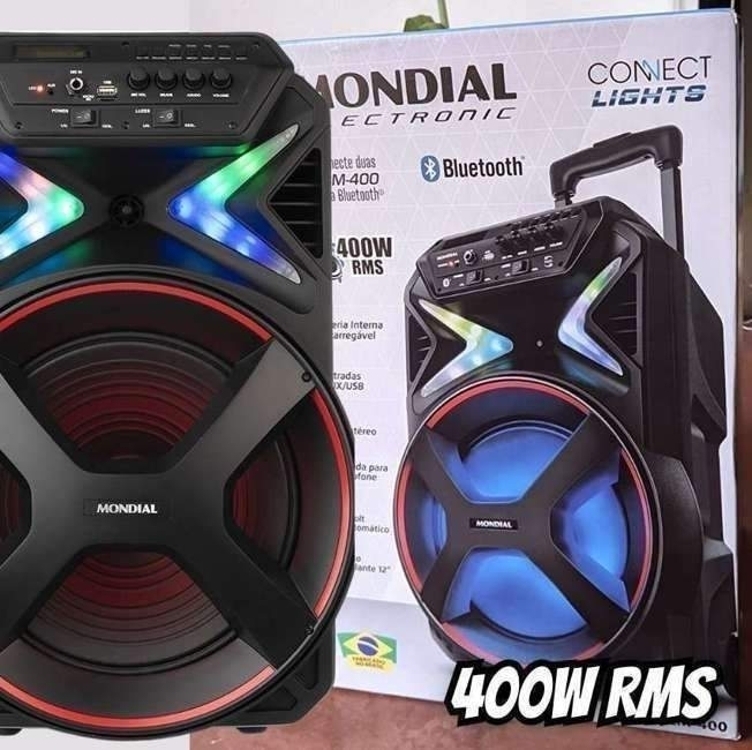Caixa Amplificada Connect Lights Cm-400 Preta Mondial Bivolt Cor Preto 110V/220V Caixa Amplificada Connect Lights Cm-400 Preta Mondial Bivolt Cor Preto 110V/220V