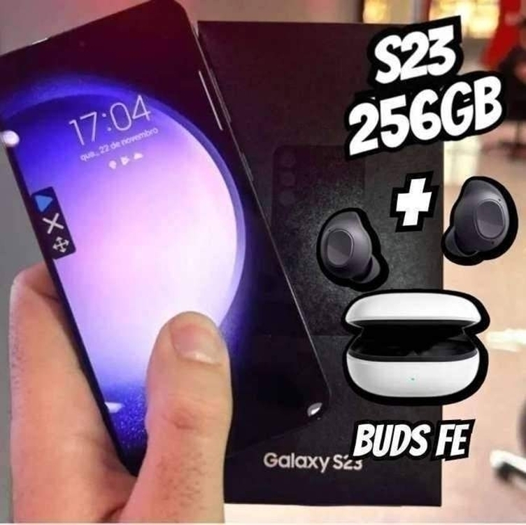 Smartphone Samsung Galaxy S23 256gb Preto 5g - 8gb Ram + Galaxy Buds Fe Sem Fio Grafite Smartphone Samsung Galaxy S23 256gb Preto 5g - 8gb Ram + Galaxy Buds Fe Sem Fio Grafite
