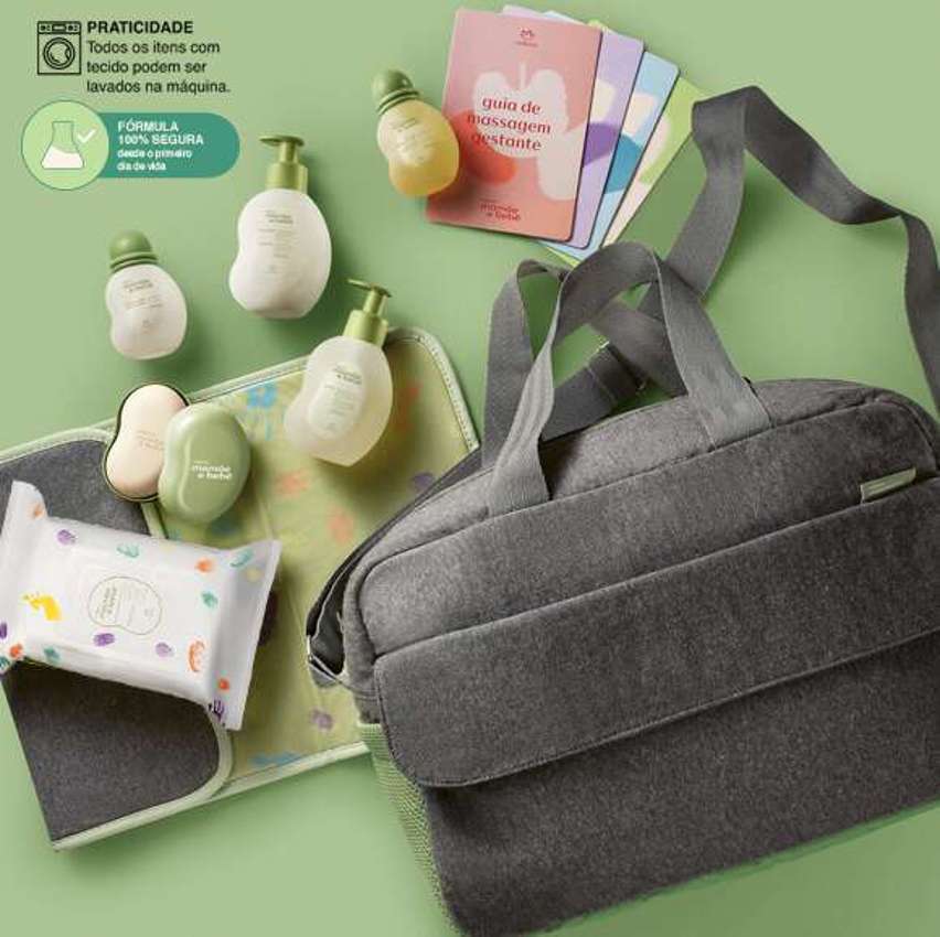 Conjunto Bolsa com Trocador Mamãe e Bebê Conjunto Bolsa com Trocador Mamãe e Bebê