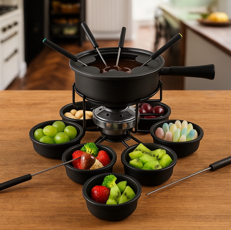 Fondue Carrossel Panela Giratório Viena 16 Peças Fondue Carrossel Panela Giratório Viena 16 Peças