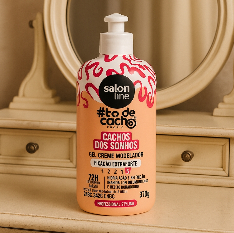 Salon Line, Gel Creme Modelador, #TodeCacho, Cachos dos Sonhos, Fixação Extraforte, Vegano - Para Cabelos Ondulados, Cacheados e Crespos, 310g Salon Line, Gel Creme Modelador, #TodeCacho, Cachos dos Sonhos, Fixação Extraforte, Vegano - Para Cabelos Ondulados, Cacheados e Crespos, 310g