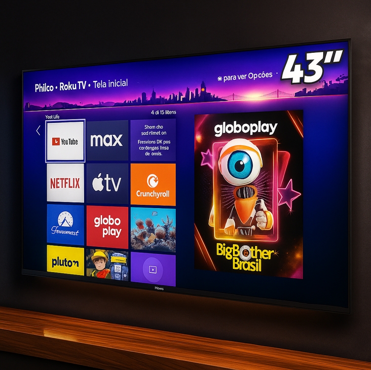 Smart Tv 43 Philco Led Roku Tv Dolby Audio Ptv43va4regb Smart Tv 43 Philco Led Roku Tv Dolby Audio Ptv43va4regb