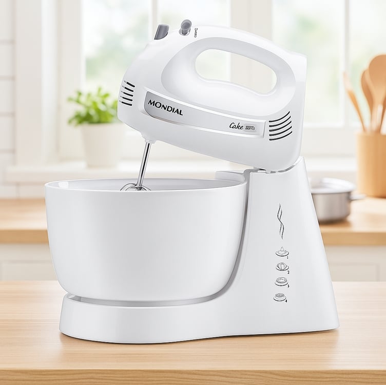 Batedeira Cake Premium, Mondial, Branco, 500W, 220V - B-50-W Batedeira Cake Premium, Mondial, Branco, 500W, 220V - B-50-W