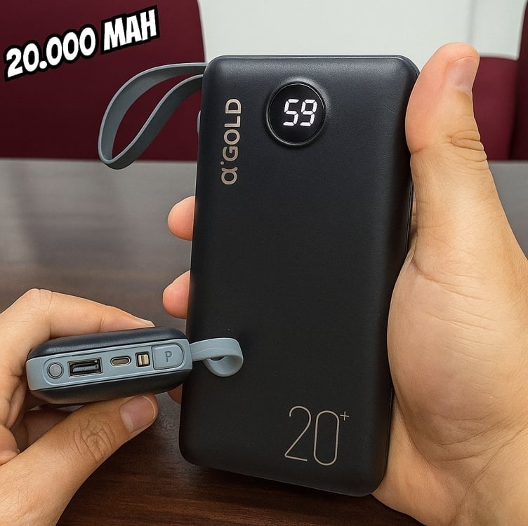 Power Bank 20.000mah Carregador Rápido Com Display Portátil Power Bank 20.000mah Carregador Rápido Com Display Portátil