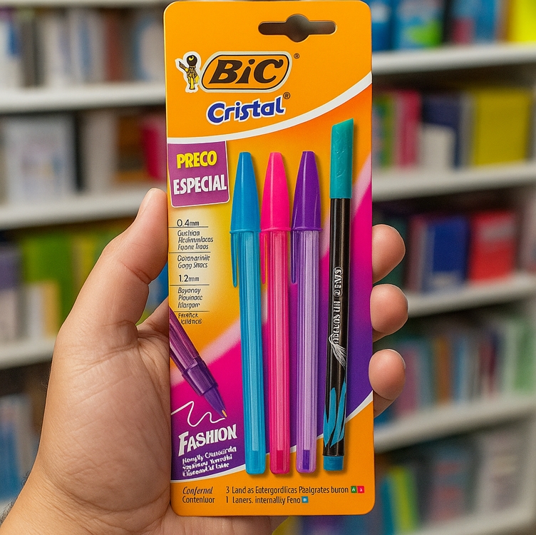 BIC, Kit Cristal Fashion + Intensity Fine, 4 Unidades BIC, Kit Cristal Fashion + Intensity Fine, 4 Unidades