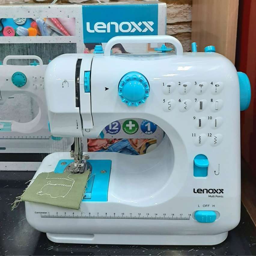 Máquina de Costura Portátil Multi Points Lenoxx Branco Máquina de Costura Portátil Multi Points Lenoxx Branco