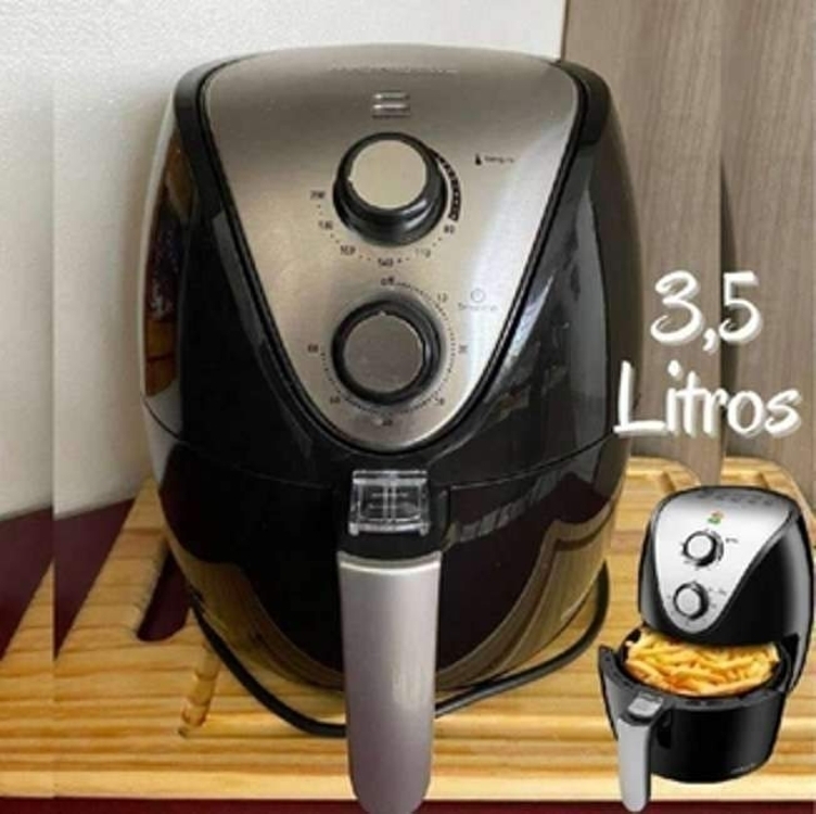 Fritadeira Sem Óleo Air Fryer 3,5L, Mondial, Preto/Inox, 1500W, 220V - AF-30 I Fritadeira Sem Óleo Air Fryer 3,5L, Mondial, Preto/Inox, 1500W, 220V - AF-30 I