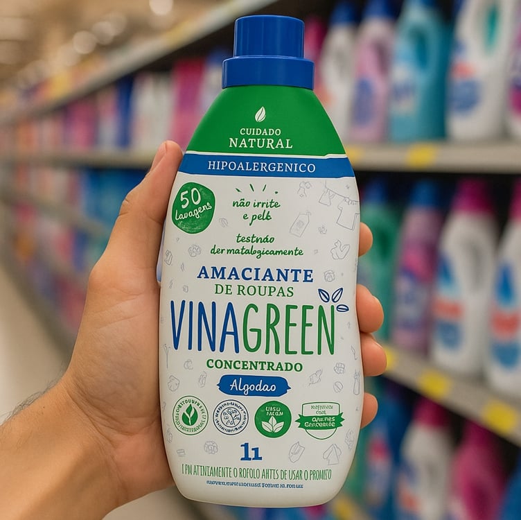 Vinagreen Amaciante de Roupas Algodão - 1L (Pacote pode variar) Vinagreen Amaciante de Roupas Algodão - 1L (Pacote pode variar)