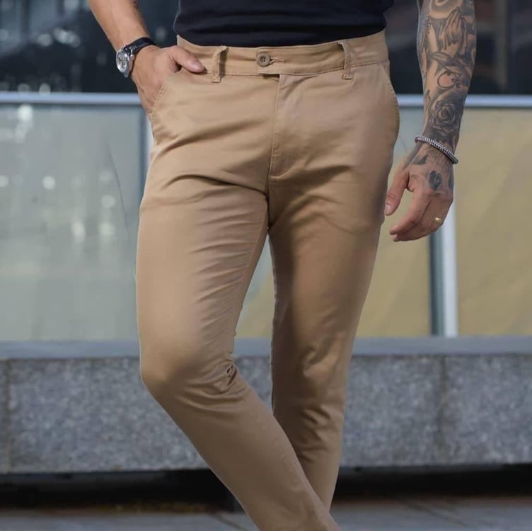 Calça Masculina De Sarja Premium Esporte Fino Bolso Faca Calça Masculina De Sarja Premium Esporte Fino Bolso Faca