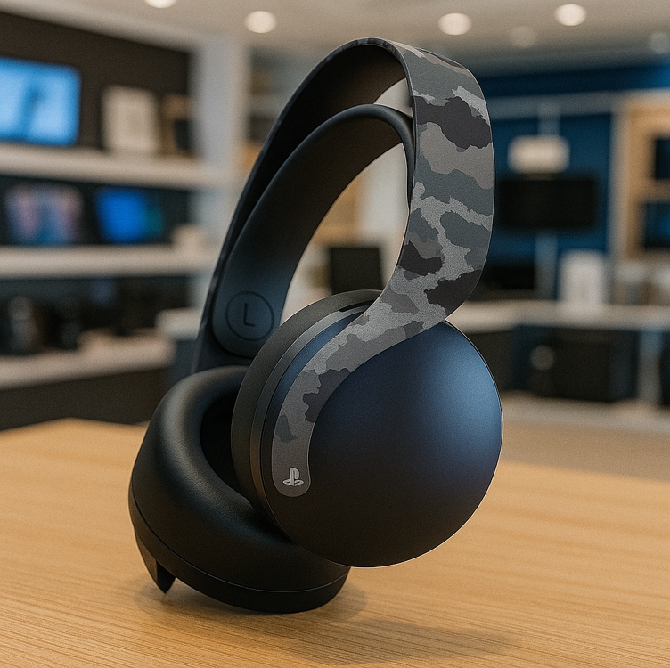Headset Sem Fio Pulse 3d Gray Camouflage Sony Cor Cinza Cor da luz Cinza Headset Sem Fio Pulse 3d Gray Camouflage Sony Cor Cinza Cor da luz Cinza