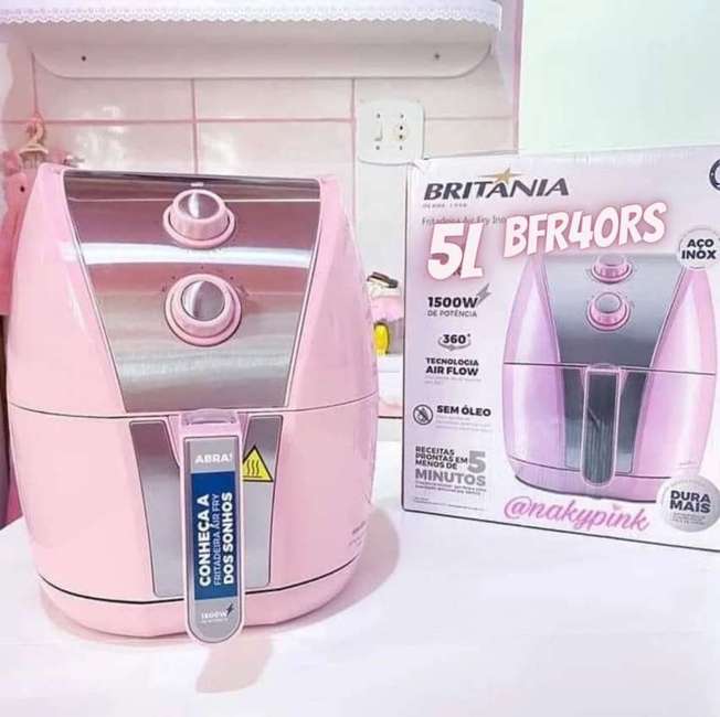 Fritadeira Air Fryer Britânia Bfr40rs Antiaderente 5l 220v Fritadeira Air Fryer Britânia Bfr40rs Antiaderente 5l 220v