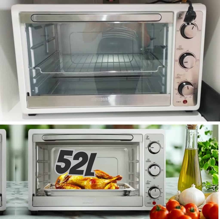 Forno Elétrico de Bancada Multifuncional Mondial - 52L Branco Grand Family II FR-52-W Forno Elétrico de Bancada Multifuncional Mondial - 52L Branco Grand Family II FR-52-W