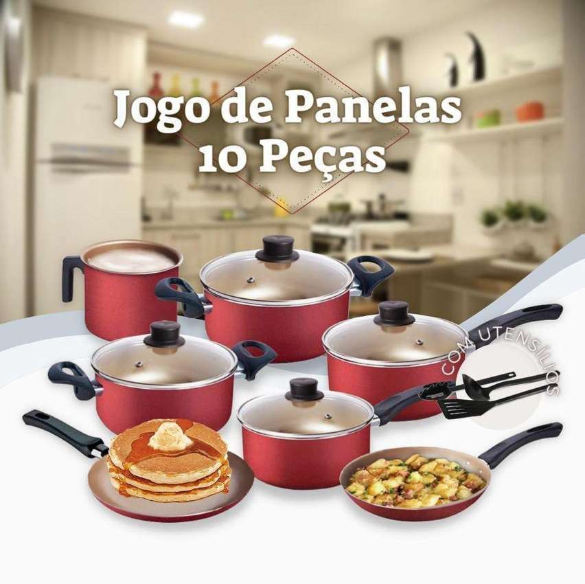 Jogo De Panelas 10 Peças Cereja Antiaderente Remaza Jogo De Panelas 10 Peças Cereja Antiaderente Remaza
