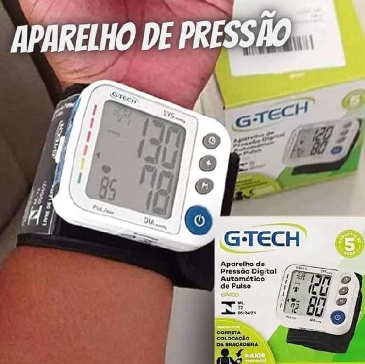 G-tech Aparelho De Pressão Digital De Pulso Gp400, Branca G-tech Aparelho De Pressão Digital De Pulso Gp400, Branca