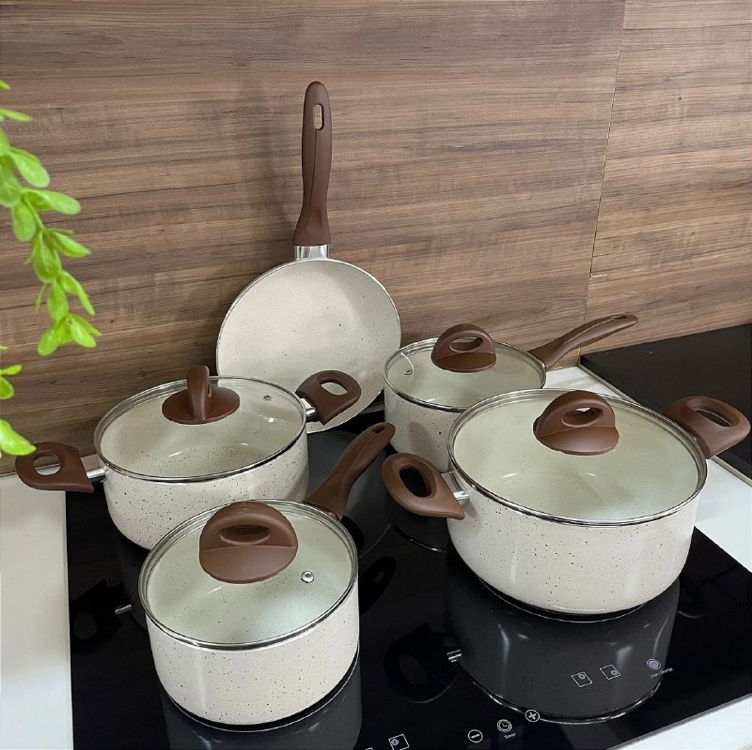 Jogo De Panelas Brinox Smart Plus 6pçs Ceramic Life Vanilla 4791/102 Jogo De Panelas Brinox Smart Plus 6pçs Ceramic Life Vanilla 4791/102