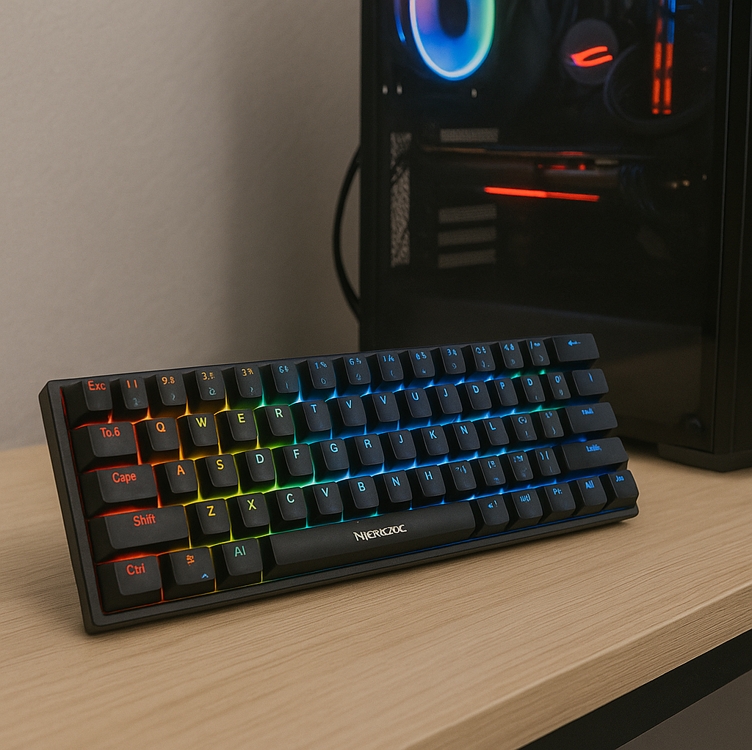 Teclado Gamer Mecânico Neologic Precision Dark 60% Rainbow Teclado Gamer Mecânico Neologic Precision Dark 60% Rainbow