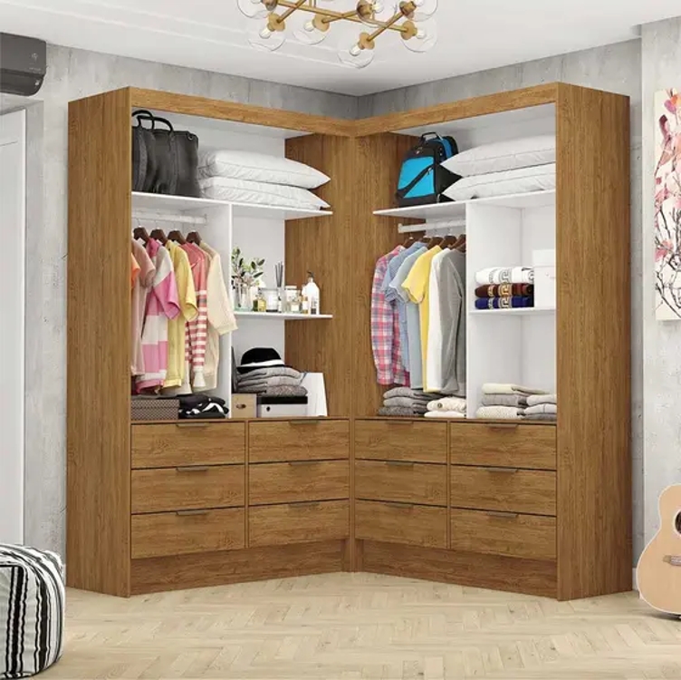 Closet Casal Duplo Sevilha Premium com 12 Gavetas Carioca Móveis Closet Casal Duplo Sevilha Premium com 12 Gavetas Carioca Móveis