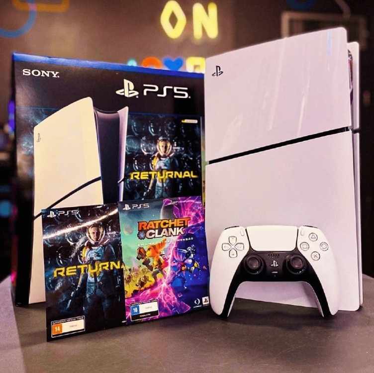 Playstation®5 Slim Edição Digital Com 2 Jogos Playstation®5 Slim Edição Digital Com 2 Jogos