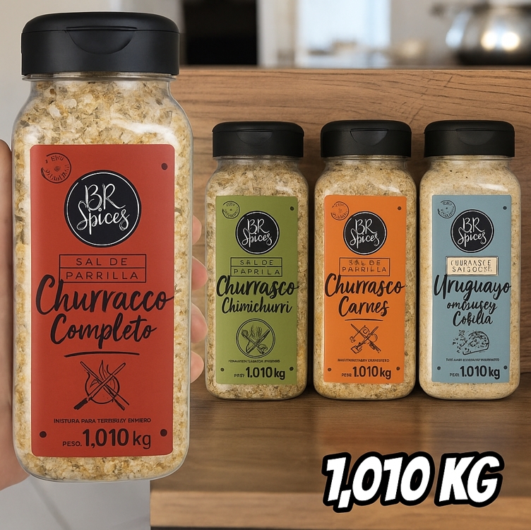 Br Spices Sal Parrilla Br Spices Para Churrasco Completo 1 010Kg Br Spices Sal Parrilla Br Spices Para Churrasco Completo 1 010Kg