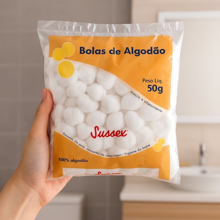 Algodao Sussex 50Gr Bolas Branca Algodao Sussex 50Gr Bolas Branca