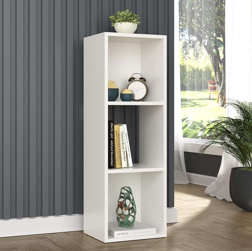 Estante Falkk Torre 3 Nichos 90cm Branca Estante Falkk Torre 3 Nichos 90cm Branca