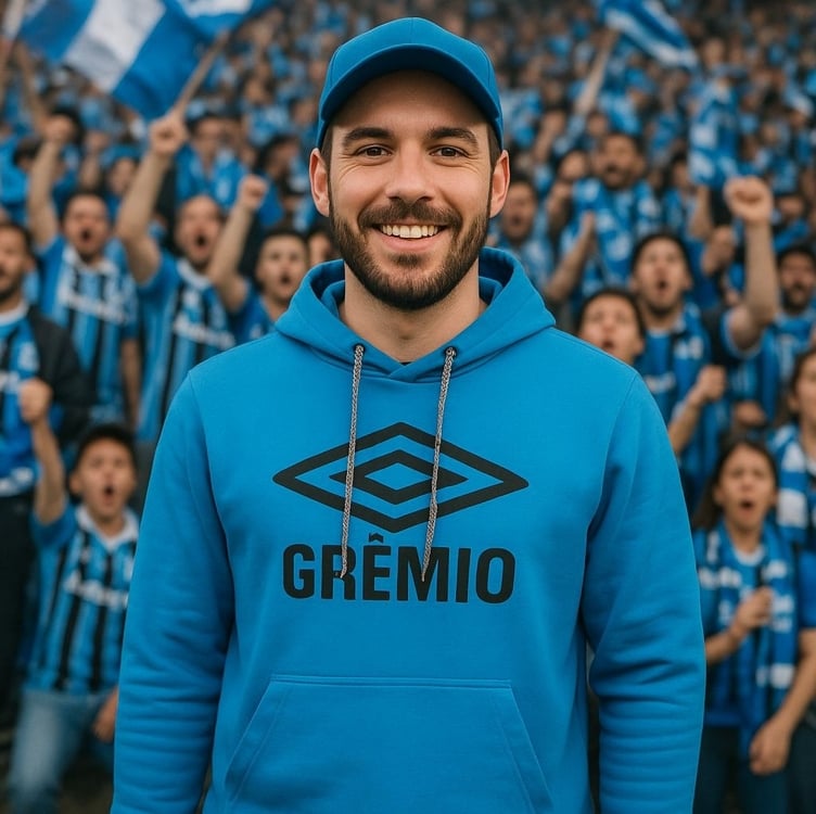 Blusão Umbro Grêmio Graphic Fan 2022 Masculino - Azul P - Azul Blusão Umbro Grêmio Graphic Fan 2022 Masculino - Azul P - Azul