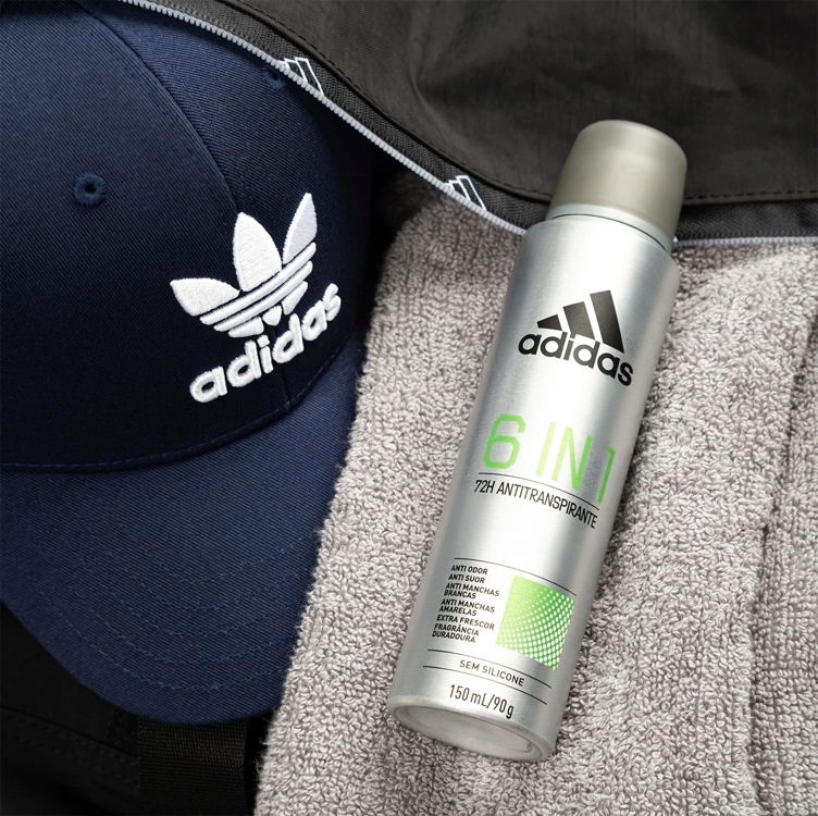 Desodorante Adidas Masculino Aerossol Antitranspirante 6 in 1 150ml Desodorante Adidas Masculino Aerossol Antitranspirante 6 in 1 150ml