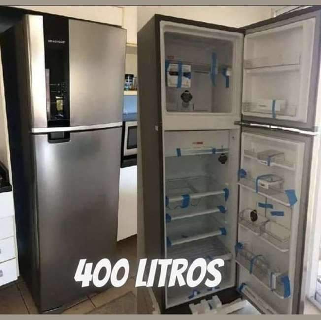 Geladeira / Refrigerador Brastemp Frost Free Duplex Brm54jk Cor Aço Inoxidável 220 Volts Geladeira / Refrigerador Brastemp Frost Free Duplex Brm54jk Cor Aço Inoxidável 220 Volts