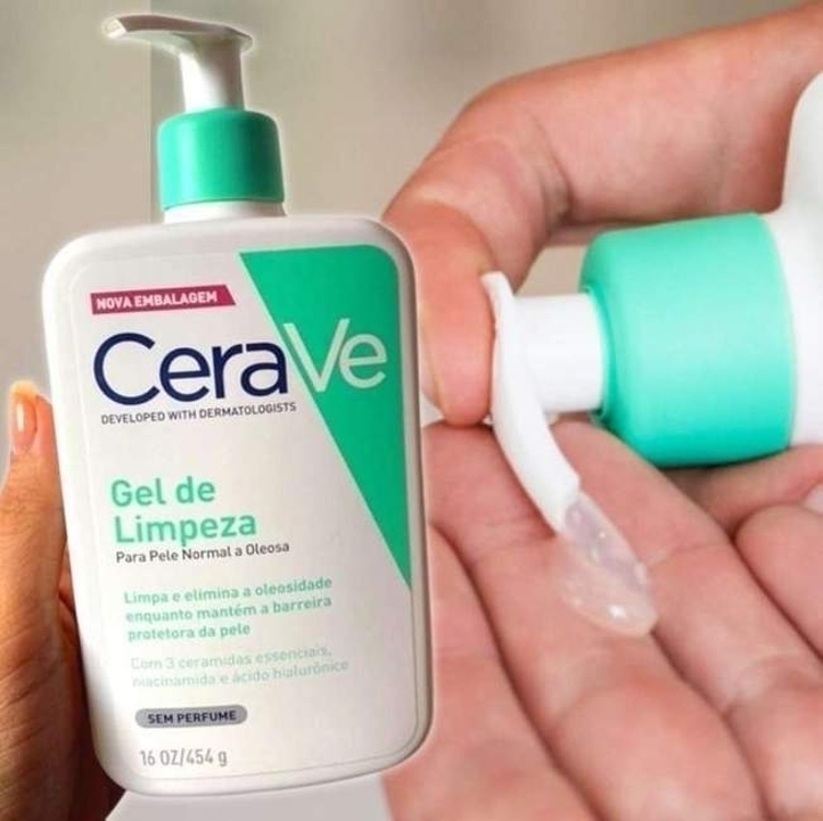 CeraVe, Gel de Limpeza Facial para pele oleosa, com Ácido Hialurônico e Niacinamida CeraVe, Gel de Limpeza Facial para pele oleosa, com Ácido Hialurônico e Niacinamida