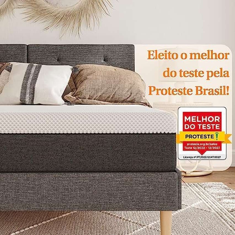 Colchão Emma® Original Solteiro - 10 anos de garantia, 100 noites teste, certificação internacional - (88X188cm) Colchão Emma® Original Solteiro - 10 anos de garantia, 100 noites teste, certificação internacional - (88X188cm)