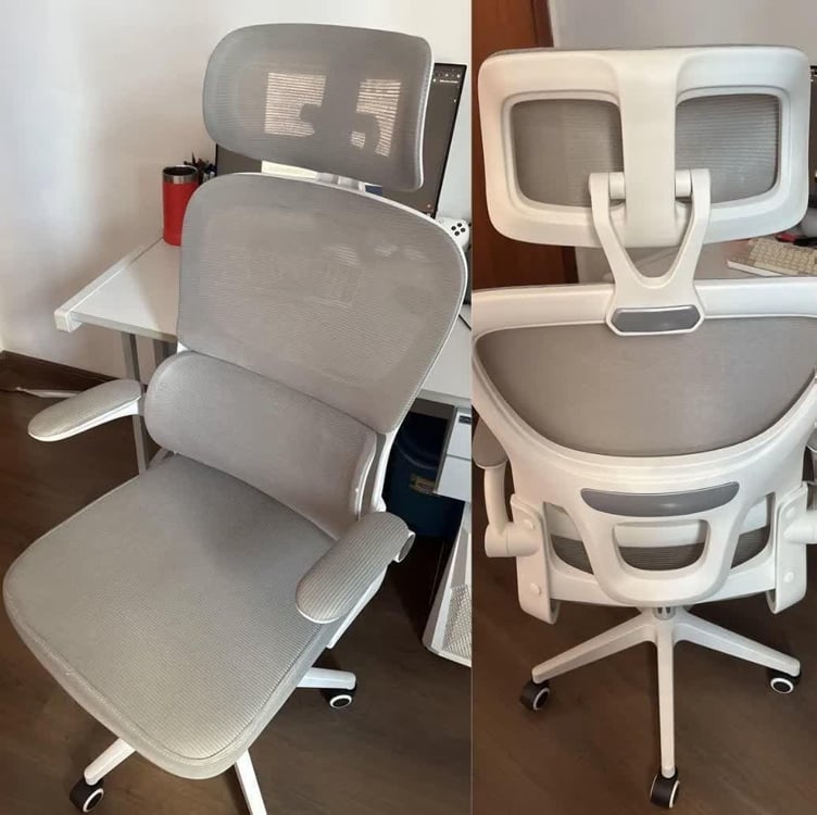 Cadeira Escritório Ergonômica G500 Luvinco Cor Cinza Com Suporte Lombar Estofado Mesh Cadeira Escritório Ergonômica G500 Luvinco Cor Cinza Com Suporte Lombar Estofado Mesh