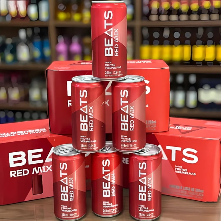 Pack de Beats Red Mix 269ml, Lata, Caixa 8 Unidades Pack de Beats Red Mix 269ml, Lata, Caixa 8 Unidades