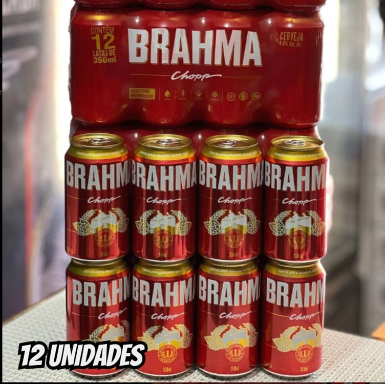 Pack Cerveja Brahma Lata 350ML - com 12 unidades Pack Cerveja Brahma Lata 350ML - com 12 unidades