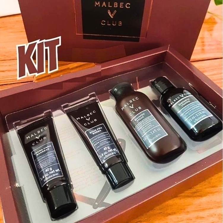 Kit Presente Malbec Club Masculino Boticário (4 Itens) Kit Presente Malbec Club Masculino Boticário (4 Itens)