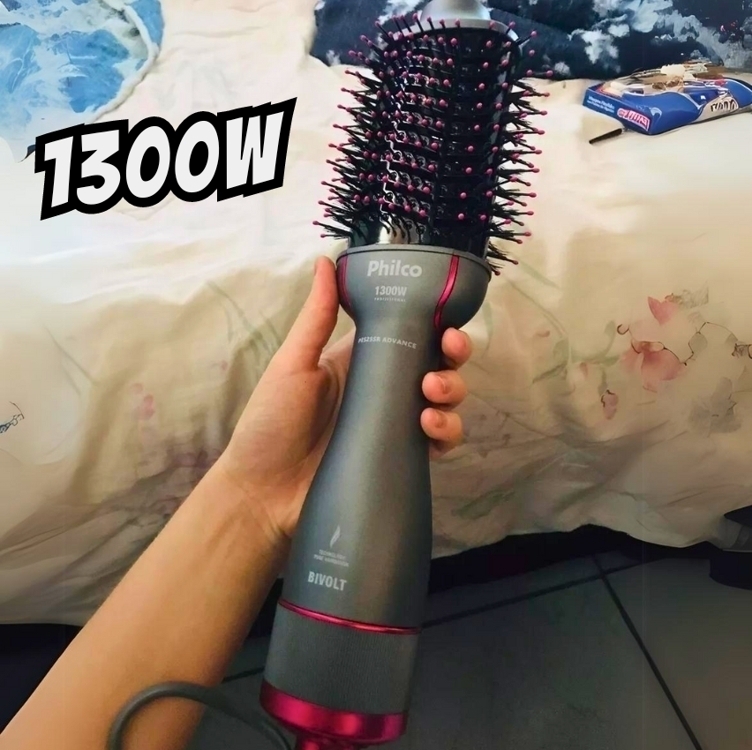 Escova Secadora Philco Advance Pes25sr Com Cabo Giratório Bivolt 1300w - Cinza E Rosa Escova Secadora Philco Advance Pes25sr Com Cabo Giratório Bivolt 1300w - Cinza E Rosa