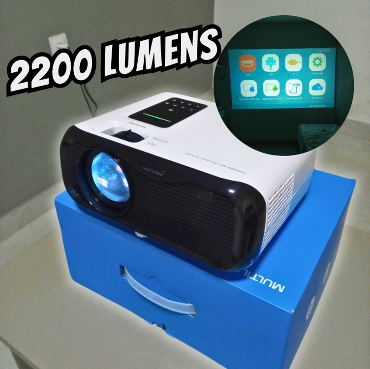 Projetor portátil Multi Smart Screen Linux com função 2200 lumens - PJ003 Projetor portátil Multi Smart Screen Linux com função 2200 lumens - PJ003