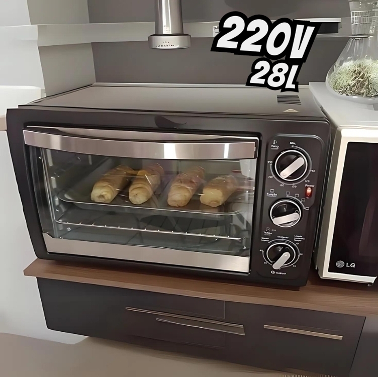 Forno Elétrico Bancada Gallant Com Timer 28l Preto 220v Gfo28em2a-pt220 Forno Elétrico Bancada Gallant Com Timer 28l Preto 220v Gfo28em2a-pt220