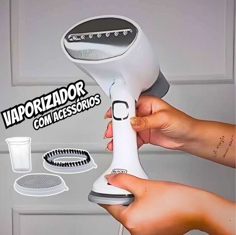 Ferro Vaporizador Portátil Black Decker Modelo BDV3000 Passar a Seco 3 em 1 110V/220v Bivolt Ferro Vaporizador Portátil Black Decker Modelo BDV3000 Passar a Seco 3 em 1 110V/220v Bivolt