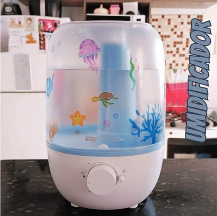 Umidificador De Ar Wap Air Flow U2 Aromatizador com Luminária Led 2,3 Litros Branco e Azul Bivolt Umidificador De Ar Wap Air Flow U2 Aromatizador com Luminária Led 2,3 Litros Branco e Azul Bivolt