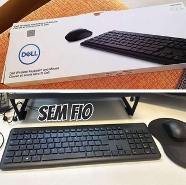 Teclado e Mouse sem fio Dell KM3322W Teclado e Mouse sem fio Dell KM3322W