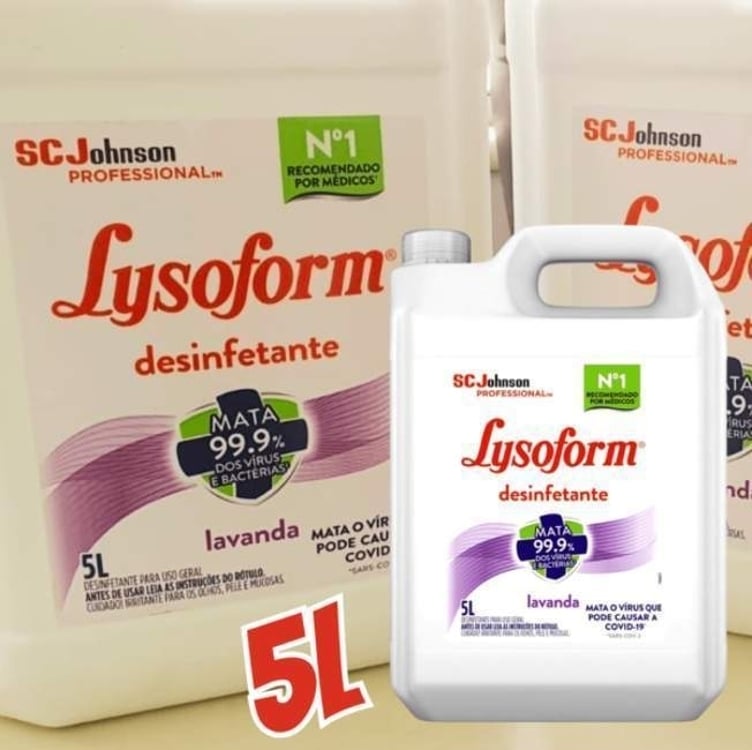 Lysoform Lavanda, Desinfetante Líquido, Limpeza Pesada e Eficiente, 5L Lysoform Lavanda, Desinfetante Líquido, Limpeza Pesada e Eficiente, 5L