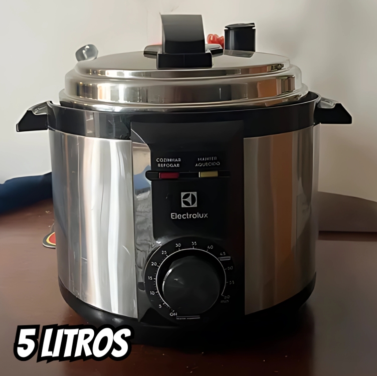 Panela de Pressão Elétrica Electrolux PCE20 900W - 5L Timer Controle de Temperatura Panela de Pressão Elétrica Electrolux PCE20 900W - 5L Timer Controle de Temperatura