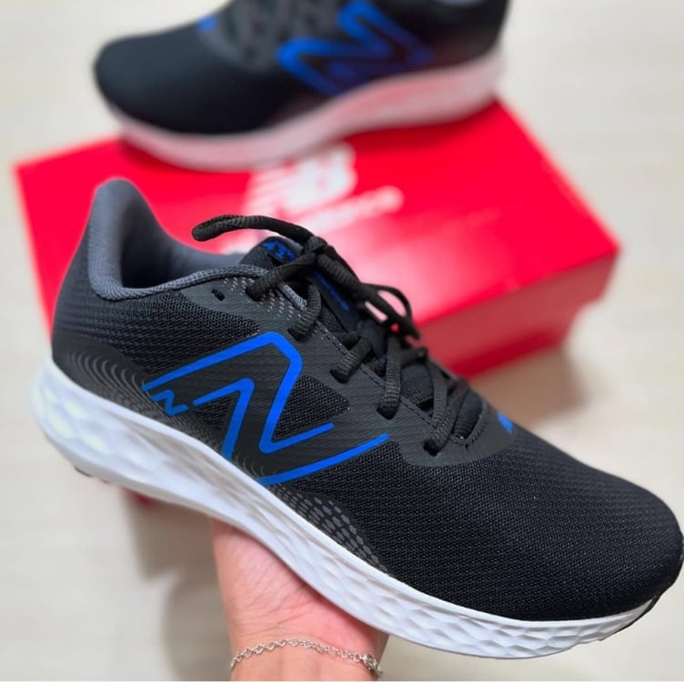 Tênis New Balance 411 V'3 Masculino - Azul+Verde Tênis New Balance 411 V'3 Masculino - Azul+Verde
