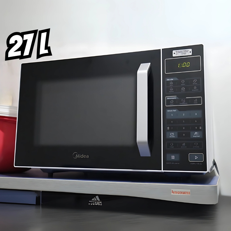 Micro-ondas 27l Branco E Preto Midea Led 220v Mxsa27p2 Micro-ondas 27l Branco E Preto Midea Led 220v Mxsa27p2